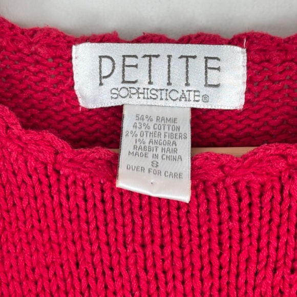 VTG 90s Petite Sophisticate Scottie Dog Christmas Sweater S Embroidered Granny - Picture 5 of 9